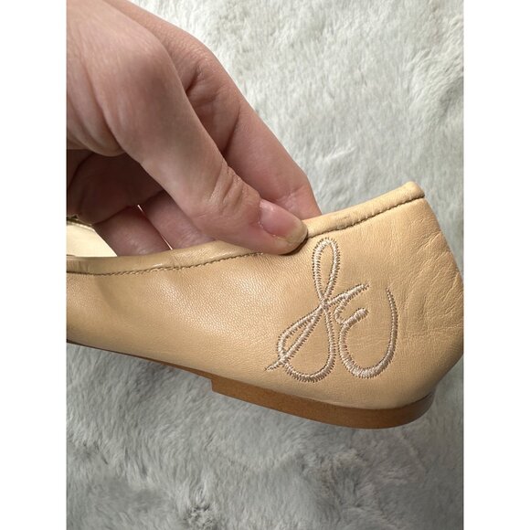 Sam Edelman Shoes Womens 10 Nude Ballet Flats Leather Comfort Classic - Picture 3 of 8
